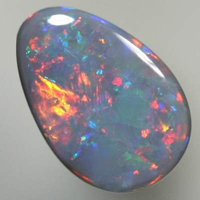 SOLID SEMI BLACK OPAL Bright, strong fire, gold, red and blue